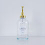 Clear Glass Syrup Bottle With Gold Pump Dispenser, thumbnail 4 of 8