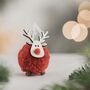 Cute Christmas Pom Pom Elk Decoration, thumbnail 8 of 9