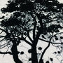 White Cushion Cover With Black Tree Minimalist Design, thumbnail 2 of 7