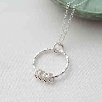 Sterling Silver 40th Birthday Circle Necklace, 6 of 10