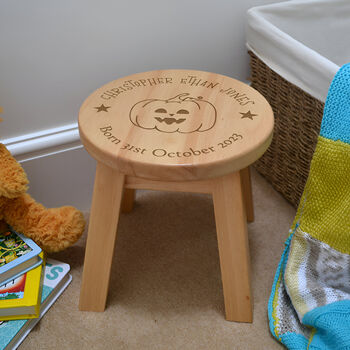 Personalised Halloween Toddler Step Stool Birthdays Or Christening, 3 of 5