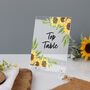 Wedding Table Number Sunflowers, thumbnail 5 of 6