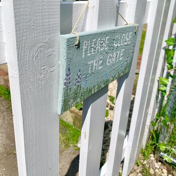 Personalised Cottage Garden Please Close The Gate Sign, 4 of 6