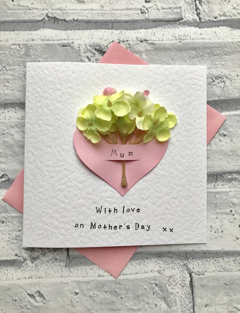 Personalised Mother’s Day Pink Flower Card By Kitty's