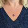 The Circle Amethyst February Birthstone Necklace Silver, thumbnail 2 of 8