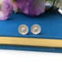 Sterling Silver Mini Sunflower Earrings, thumbnail 1 of 8