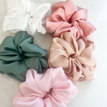 Box Of Five Luxury Large Silk Scrunchies, 3 of 6