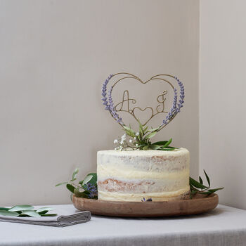 Lavender Wedding Wire Cake Topper, 3 of 8