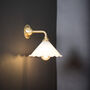 Small Frilled Opal Glass Wall Light, thumbnail 3 of 6