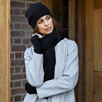 Letterbox Gift Cashmere Beanie And Wrist Warmers, 5 of 9