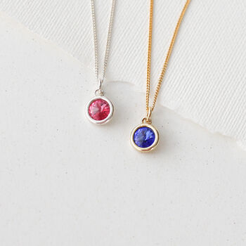 Family Birthstone Necklace, 925 Sterling Silver, 8 of 9