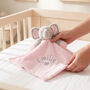 Personalised Pink Elephant Comforter Baby Girl Gift, thumbnail 5 of 5