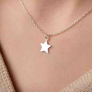 Sterling Silver Necklace With Star Charm, 6 of 9