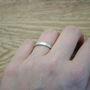 Recycled White Gold Personalised Wedding Band, 3mm Wide, thumbnail 5 of 6