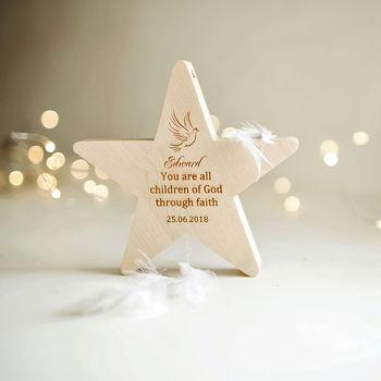 Personalised Star With Dove Keepsake Gift, 2 of 2