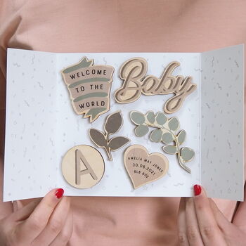 Personalised Magnet New Baby Letterbox Gift Card, 3 of 6