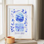 Scotland Art Print Blue Portuguese Tiles, thumbnail 1 of 3
