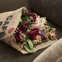 Seasonal Fresh Flowers In Coffee Sack Wrap, thumbnail 3 of 11