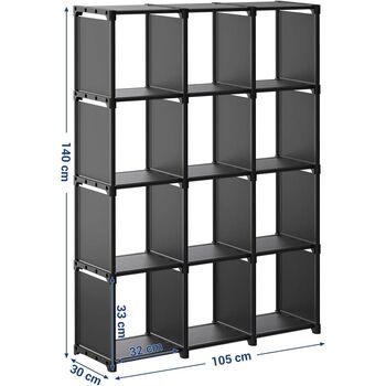12 Cube Bookcase Cube Storage Closet Organiser Shelf, 9 of 9