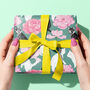 Luxury Cat And Rose Green Gift Wrap Sheets, thumbnail 3 of 6