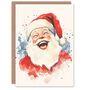 Happy Jolly Santa Claus Xmas Christmas Card, thumbnail 1 of 4