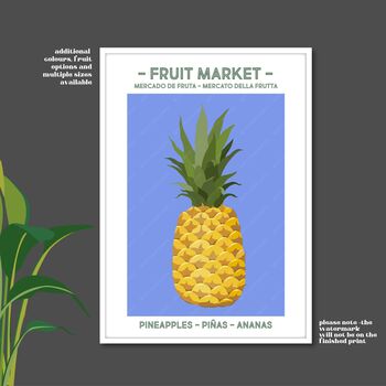 Pineapple Fruit Market Poster, 2 of 3