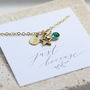 Personalised Gold Plated Star Birthstone Charm Bracelet, thumbnail 2 of 9