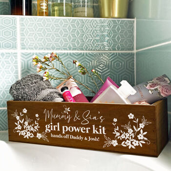 Personalised Floral Bathroom Storage Box, 3 of 3
