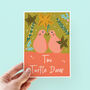Two Turtle Doves Christmas Card, thumbnail 2 of 3