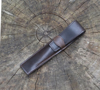 Personalised Leather Single Pen Holder With Presentation Box, 6 of 11