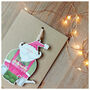 'Gardening Father Christmas' Wooden Decoration, thumbnail 6 of 7