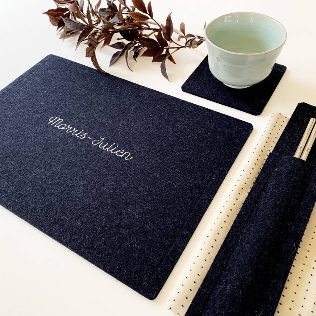 Family Wool Felt Table Mats By Goldborough