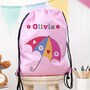 Personalised Girl's Classic Pink Waterproof Swim Bag, thumbnail 2 of 12