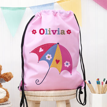 Personalised Girl's Classic Pink Waterproof Swim Bag, 2 of 12