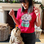 Personalised Christmas Dog Lover T Shirt, thumbnail 1 of 12