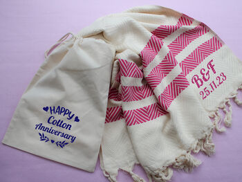 Personalised Soft Cotton Throw, Shawl, 3 of 12