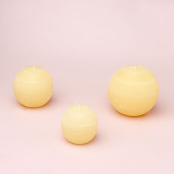 G Decor Georgia Ivory Ombre Sphere Ball Candles, 2 of 6