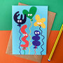 Fun Balloon People Birthday Card, thumbnail 1 of 5