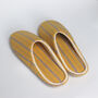 Japanese Cotton Machine Washable Slippers Yellow, thumbnail 3 of 8