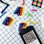 Modern Cross Stitch Coaster Set Kit, thumbnail 5 of 5