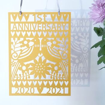 First Anniversary Paper Cut, 4 of 10