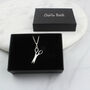 Sterling Silver Scissors Necklace, thumbnail 6 of 12