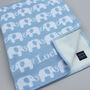 Personalised Knitted Elephant Baby Blanket, thumbnail 7 of 11