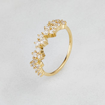 Gold Or Silver Diamond Style Cluster Ring, 2 of 7