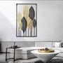 Modern Black And Gold Leaf Luxury Wall Art Decor, thumbnail 5 of 12