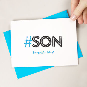 Hashtag Son Birthday Card, 2 of 4