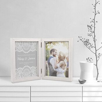 Double / Triple White Wooden Photo Frames Freestanding, 5 of 8