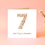 Love Hearts Copper 7th Anniversary Card, thumbnail 1 of 2