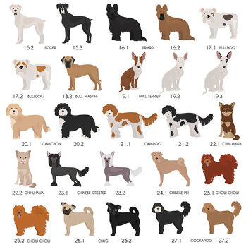 Peronalised Dog Breed Fridge Magnet, 3 of 12