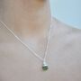 August Birthstone Peridot Crystal Necklace, thumbnail 1 of 3